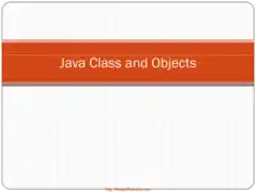 Java Classes And Objects – Java Lecture 4