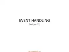 Java Events Handling – Java Lecture 13