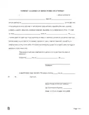 Vermont Guardian Of Minor Power Of Attorney Form Template