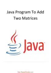 Java Program To Add Two Matrices