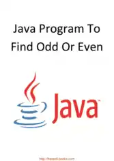 Java Program To Find Odd Or Even
