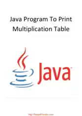 Java Program To Print Multiplication Table