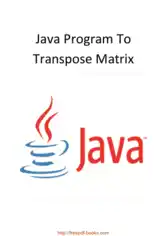 Java Program To Transpose Matrix