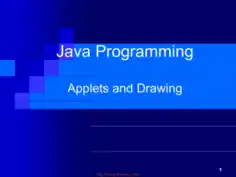 Java Programming Applets And Drawing – Java Lecture 16