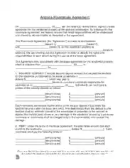 Arizona Roommate Lease Agreement Form Template