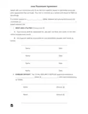 Iowa Roommate Agreement Form Template