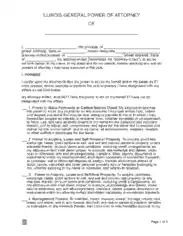 Illinois General Power Of Attorney Form Template