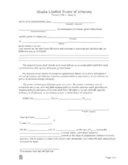 Free Download PDF Books, Alaska Limited Power Of Attorney Form Template