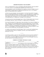 Washington Dc Medical Power Of Attorney Form Template