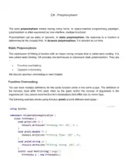 C# Polymorphism _ with Examples