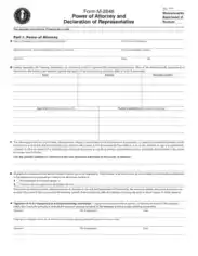 Massachusetts Tax Power Of Attorney Form M2848 Form Template