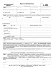 Wisconsin Tax Power Of Attorney A222 Form Template