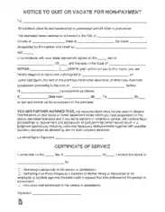 Eviction Notice To Pay Or Quit Form Template