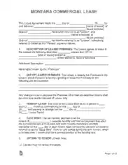 Free Download PDF Books, Montana Commercial Lease Agreement Form Template