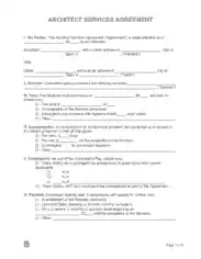Architect Consultant Agreement Form Template