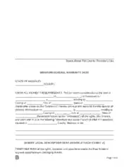 Missouri General Warranty Deed Form Template