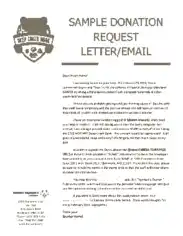 Donation Request Email Letter Template