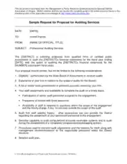 Audit Proposal Request Letter Template