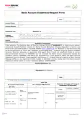 Bank Account Statement Request Letter Form Template
