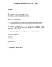 Delivery Order Request Letter Template