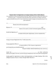Registration as Foreign Employer Document Request Letter Template