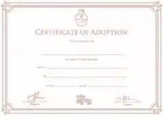 Free Adoption Certificate Template