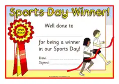 Generic Sports Award Certificate Template