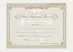 Most Improved Award Certificate Template
