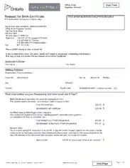 Request for Birth Certificate Template