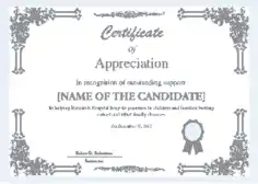 Candidate Appreciation Certificate Template