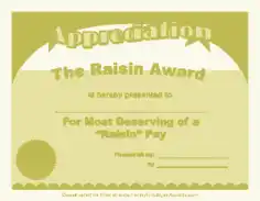 Funny Certificate of Appreciation Template