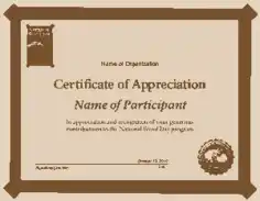 Free Download PDF Books, Sample Appreciation Certificate Template