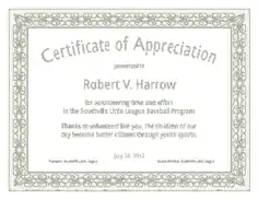 Volunteering Certificate of Appreciation Template