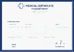 Hospital Medical Certificate Form Template