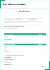 Annual Employee Monthly Salary Certificate Template