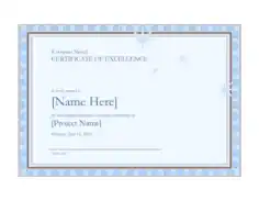 Project Employee Excellence Award Certificate Template