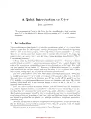 A Quick Introduction To C++