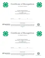 Free Download Certificate of Recognition Template