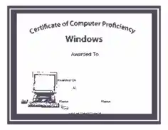 Free Download PDF Books, Basic Computer Proficiency Certificate Template