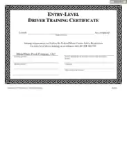 Sample Training Certificate Template