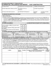 Post Construction Field Inspection Report Form Template