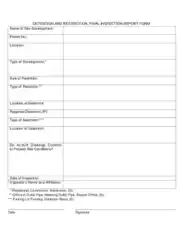 Final Inspection Report Format Form Template