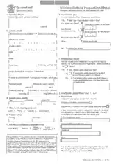 Vehicle Details Inspection Sheet Form Template