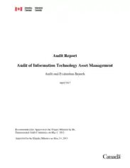 Audit Report for Information Technology Asset Management Template