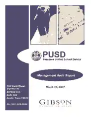 School District Final Management Audit Report Template