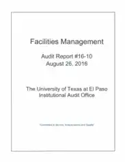 School Facilities Management Audit Report Template