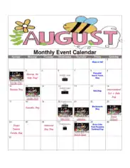 Free Download PDF Books, Monthly Event Calendar Template