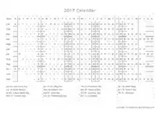 2017 Business Yearly Calendar Template