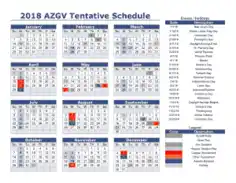 Free Download PDF Books, Yearly Tentative Event Schedule Calendar Template