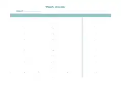 Free Download PDF Books, Sample Weekly Calendar Template